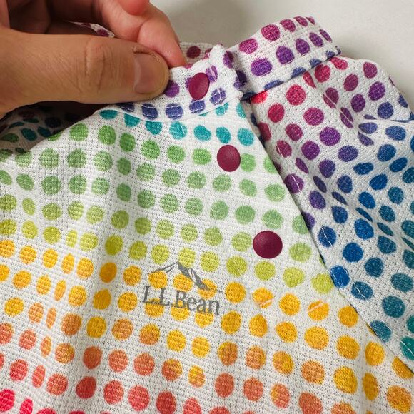 L.L. Bean Rainbow Dots Wicked Warm Under One-Piece Sz 3-6 mo - Picture 6 of 8